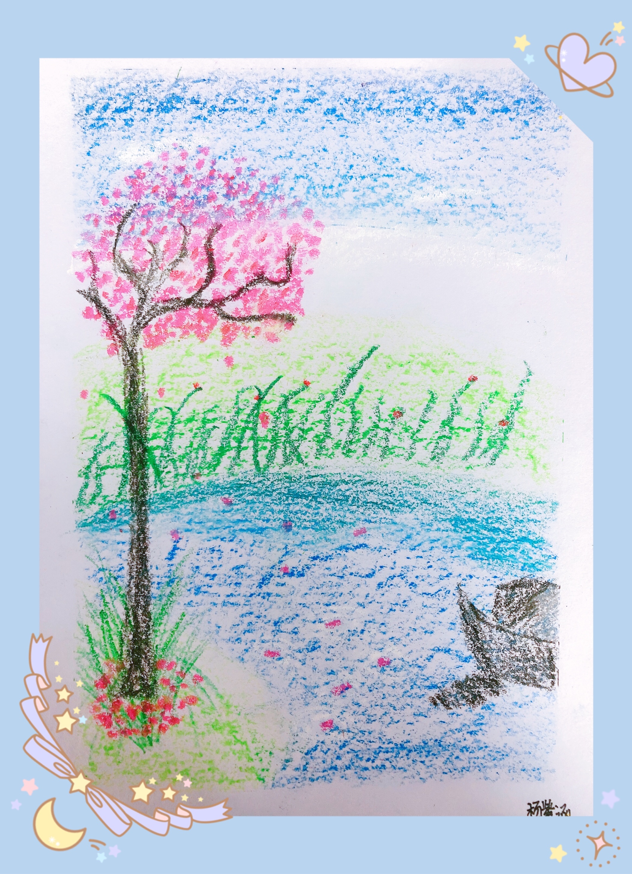 【小学·学生作品】油画棒里的春天——绘画作品展示